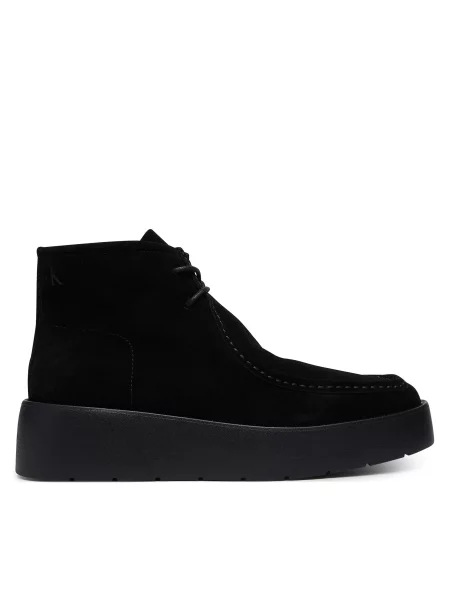 Gležnjarji Calvin Klein Flatf Lace Up Apr Cut Boot črna