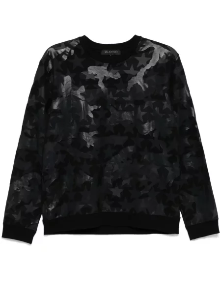 Hanorac Valentino Garavani cu imagine cu model camuflaj negru