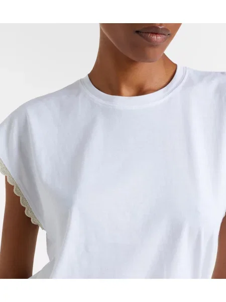 Tricou Frame din jerseu alb