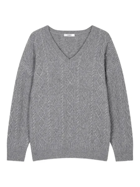 Pulover Studio Tomboy cu decolteu în V gri