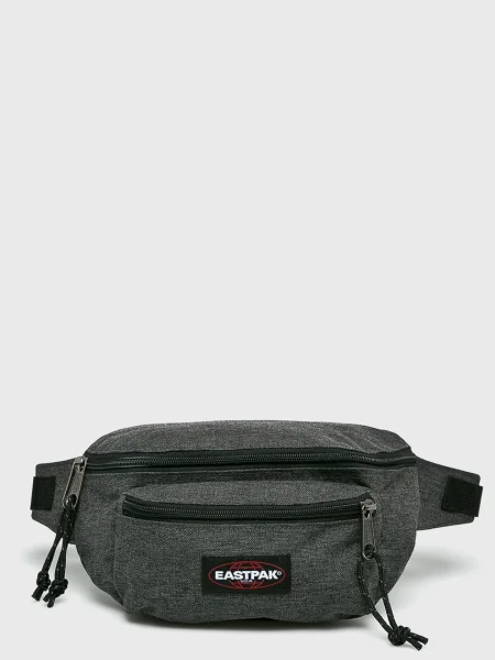 EASTPAK Borsetă Doggy gri bazalt / gri închis / roșu / alb negru