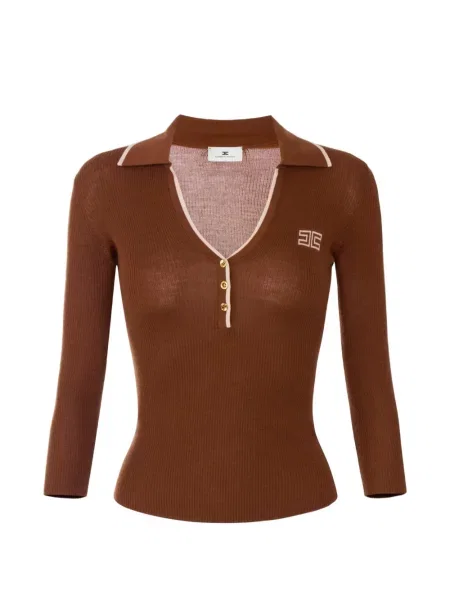 Tricou polo Elisabetta Franchi maro