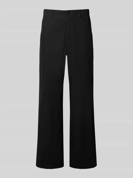 Spodnie o kroju wide fit z czystej bawełny model Bill' Jack & Jones czarne