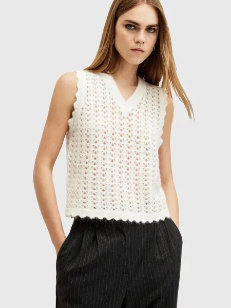 Pulover Allsaints alb