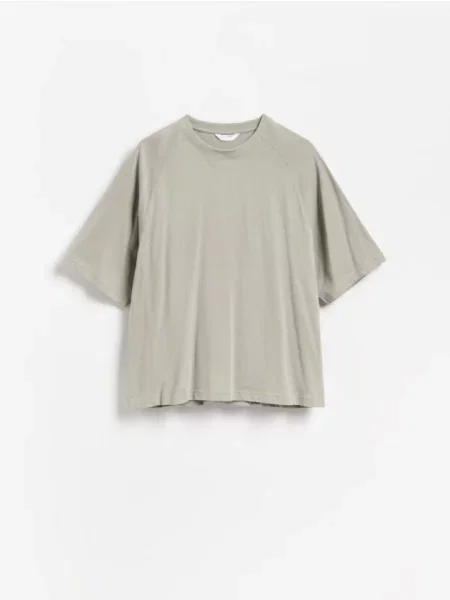 Reserved Tricou boxy din verde-pal verde