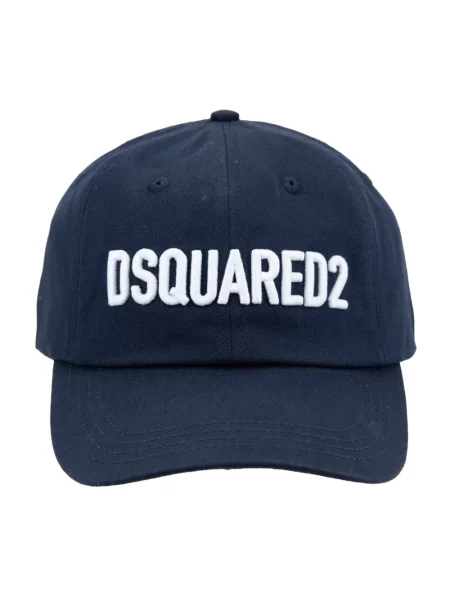 Czapka z daszkiem Dsquared2 z logo niebieska