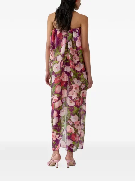 Rochie maxi Carolina Herrera cu imagine violet