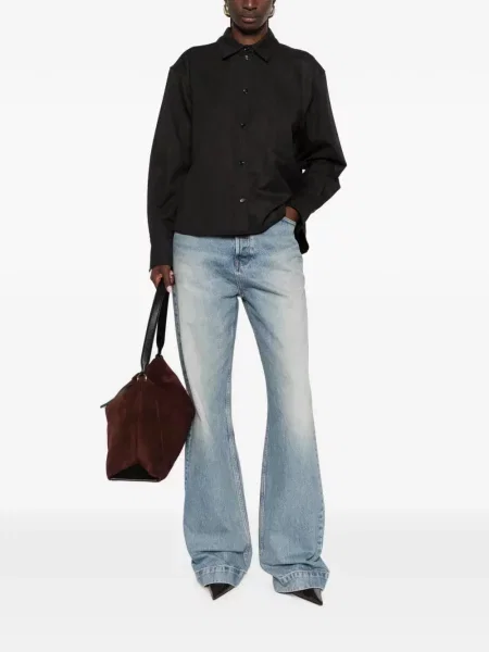 Cămașă Victoria Beckham cu broderie gri