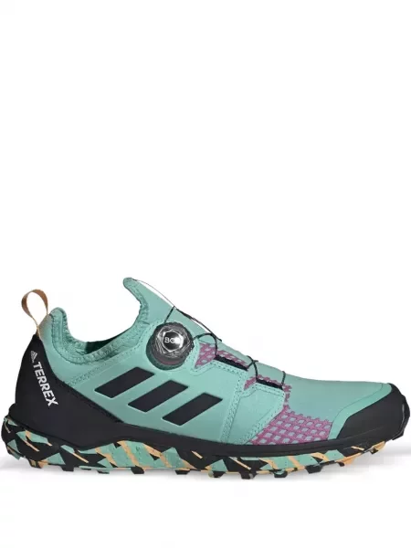 Pruhované trekkingové lněné tenisky Adidas UltraBoost šedé