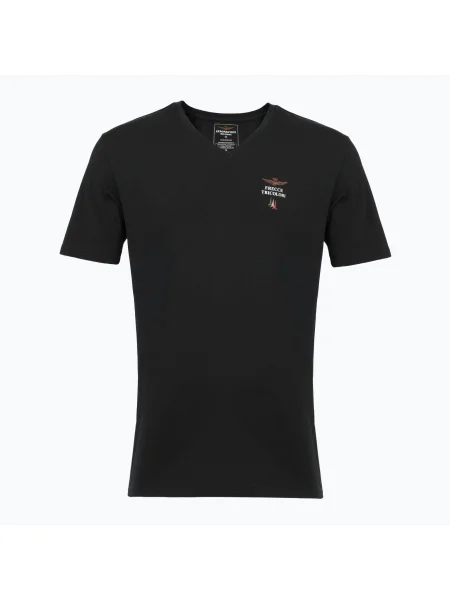 Мъжка тениска Aeronautica Militare V-Neck black черно