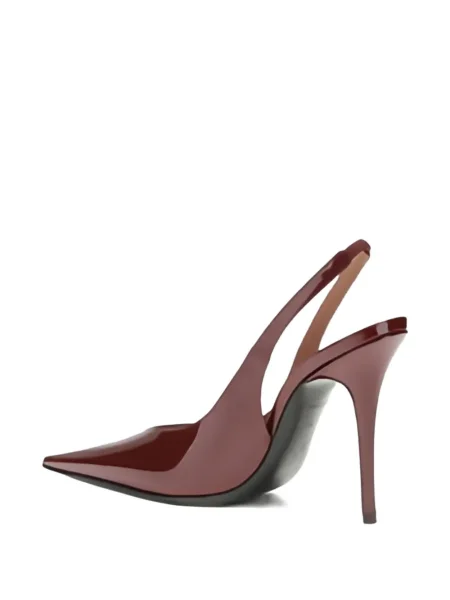 Pantofi cu toc Amina Muaddi slingback roșu