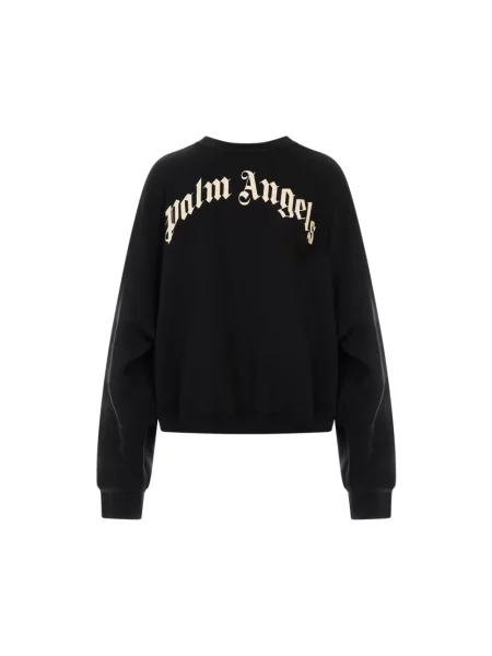 Bluza Palm Angels z logo o skróconej długości czarna