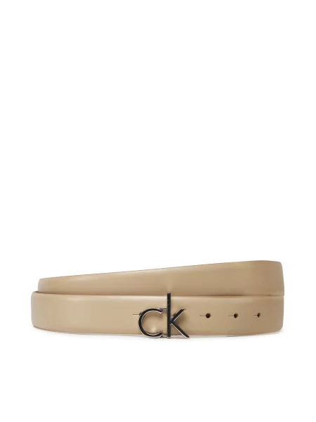 Calvin Klein Dámský pásek Ck Buckle Belt béžová