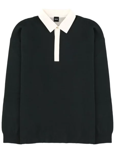 Gulerat tricou polo Boss negru