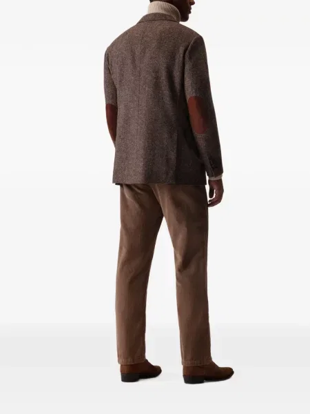 Sacou Fortela din tweed clasic maro