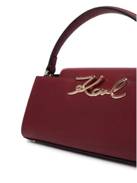 Karl Lagerfeld crossbody torba za žene od kože K/SIGNATURE crvena