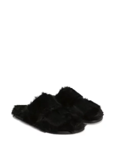 Blană sandale Dolce & Gabbana negru