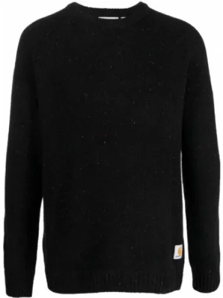 Pulover Carhartt Wip cu decolteu rotund negru