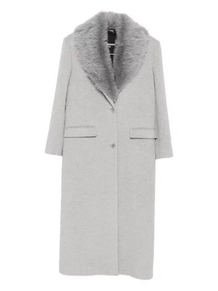 Palton de blană Patrizia Pepe gri