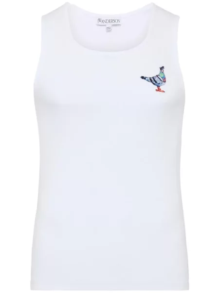 Top Jw Anderson din jerseu alb