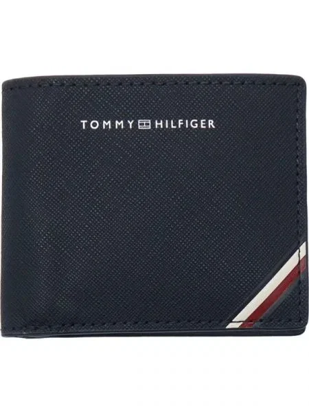Tommy Hilfiger Bőr pénztárca CENTRAL MINI kék