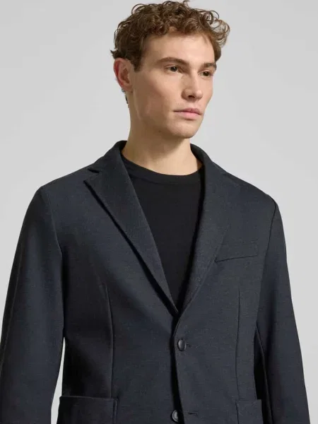 Marynarka o kroju slim fit z dodatkiem model Boss granatowa
