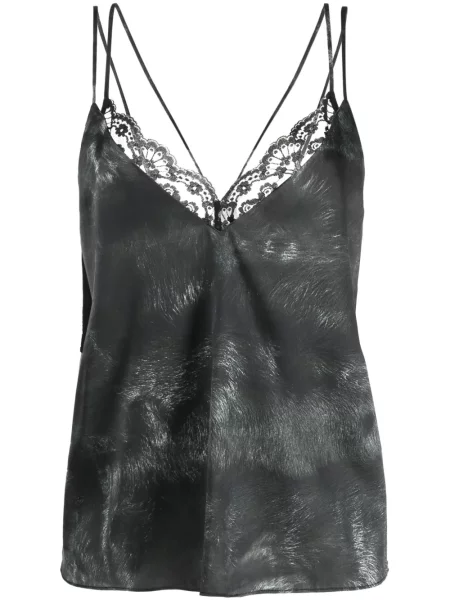 Top Natasha Zinko din dantelă gri