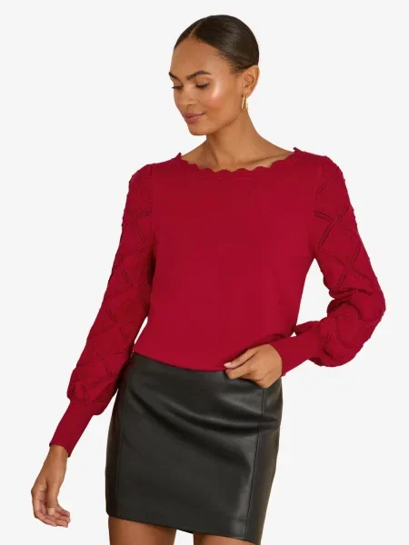 Love & roses Pulover roșu