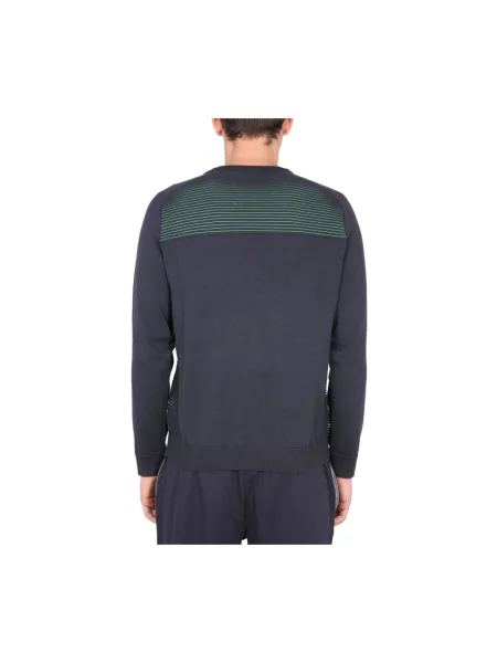 Sweter Boss z logo niebieski