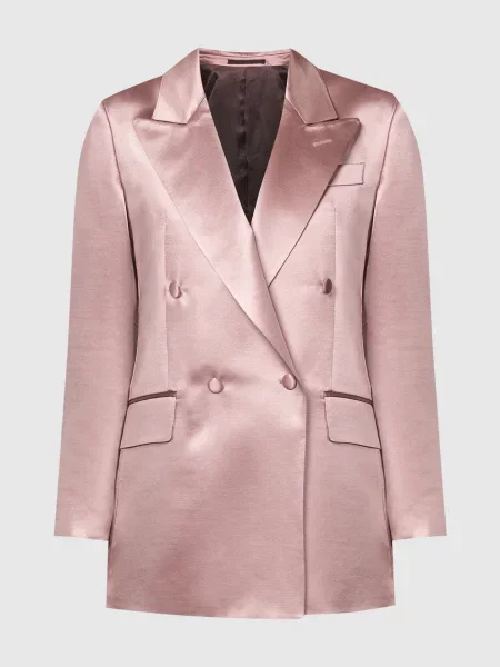 Шерстяной двубортный пиджак Jacob Lee розовый