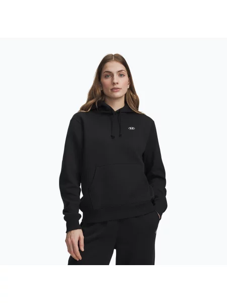 Bluză pentru femei Under Armour Rival Fleece Hoodie ultimate black/white alb