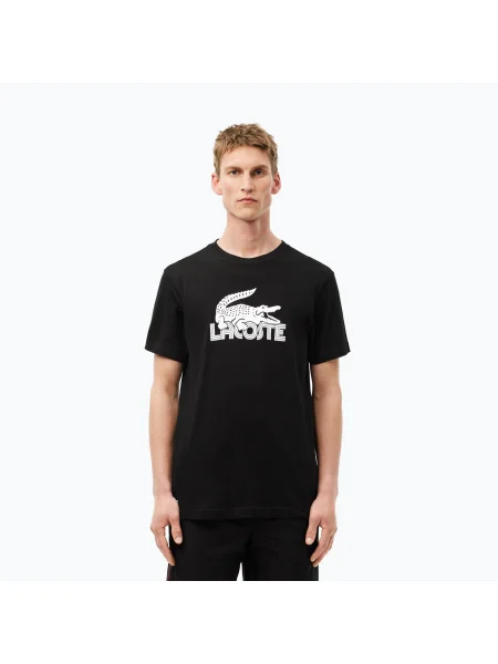 Tricou pentru bărbați Lacoste black/white alb