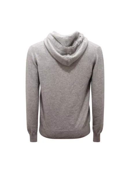 Bluza z kapturem Alpha Studio z kaszmiru z kapturem szara