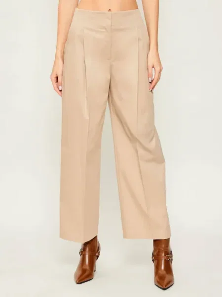 BOSS BLACK Pantaloni Tulotta | Relaxed fit | high waist negru
