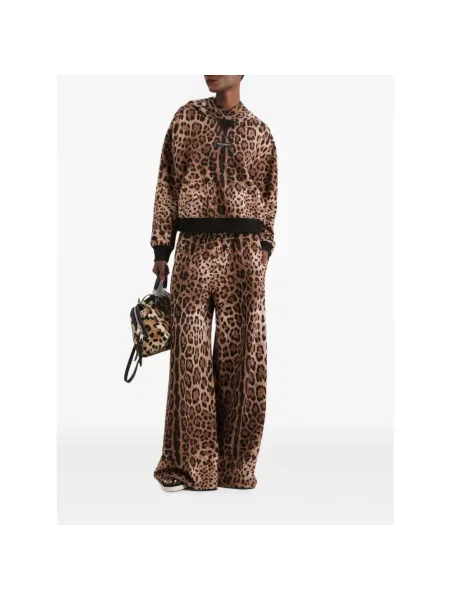 Bluza z kapturem Dolce And Gabbana z kapturem brązowa