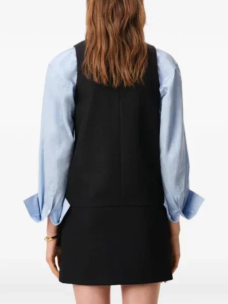 Rochie mini Ami Paris fără mâneci cu cataramă negru
