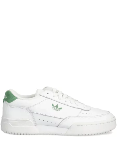 Класически панталон Adidas на райета бродирани зелено