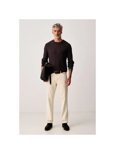 Armani Exchange sweter z wiskozą brązowy