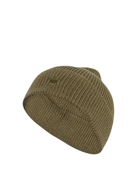 Adidas Everyday Icons Beanie With Tonal Metal Trefoil Olive Strata S maslina