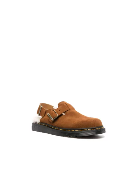 Klapki Dr. Martens zamszowe brązowe