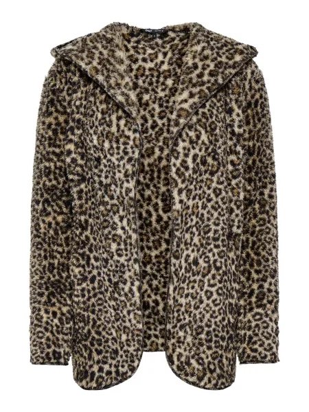 ONLY Pletena jopa ONLCONTACT kamela / rjava črna