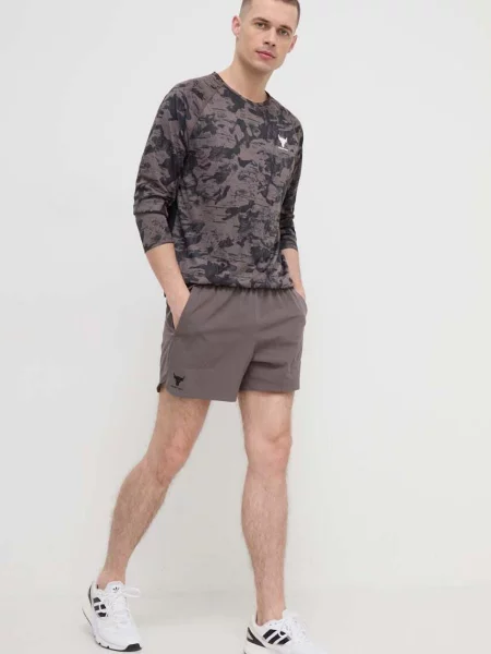 Under Armour Majica z dolgimi rokavi za vadbo Project Rock siva