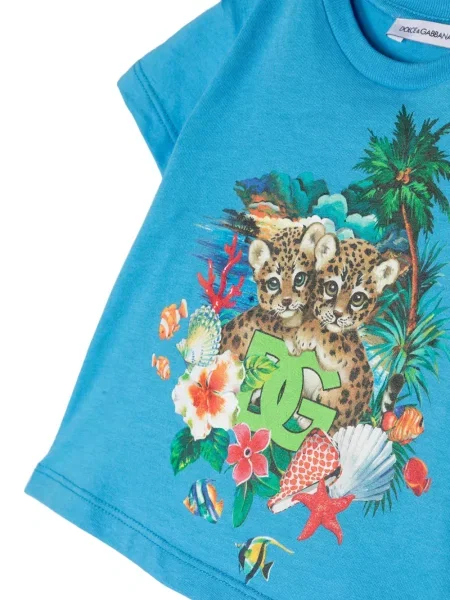 Koszulka dziecięca Dolce And Gabbana niebieska