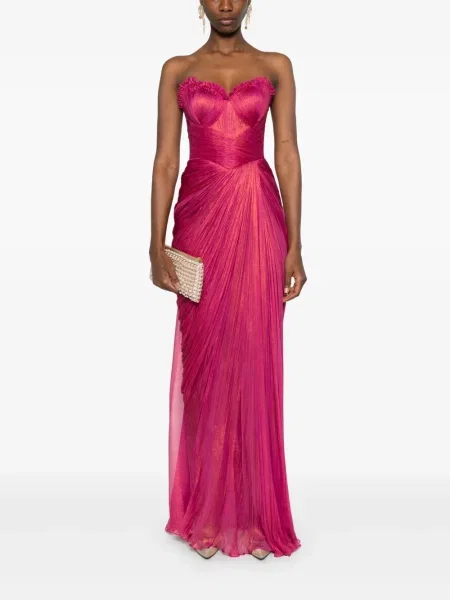 Rochie maxi Iris Serban de costum roz