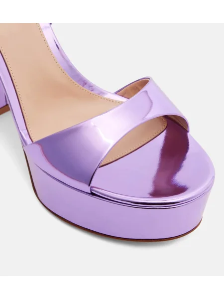 Sandale Gianvito Rossi din piele cu platformă violet