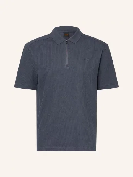 Boss Žerzejová Polokošile Ribnylon tmavě šedá