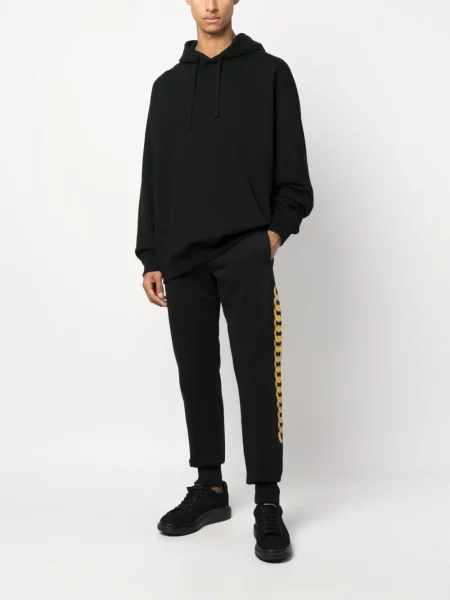 Raštuotos bėgimas kelnės Versace Jeans Couture juoda