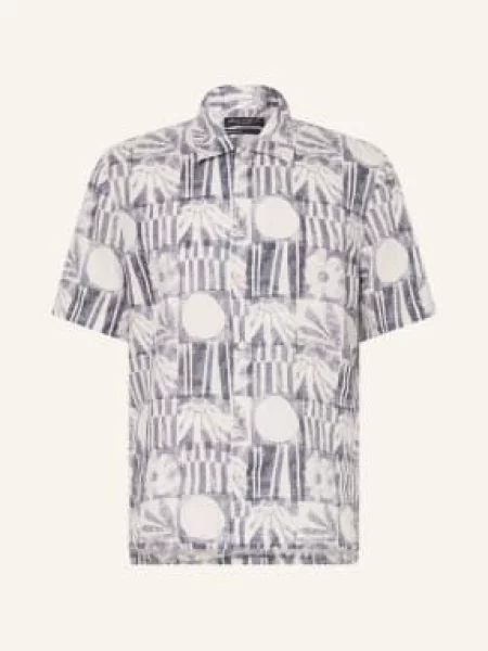Marc O'polo Koszula Z Krótkim Rękawem Regular Fit Z Lnu blau niebieska