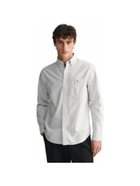 Gant koszula casual Mężczyźni Regular Fit biały|niebieski w paski M niebieska