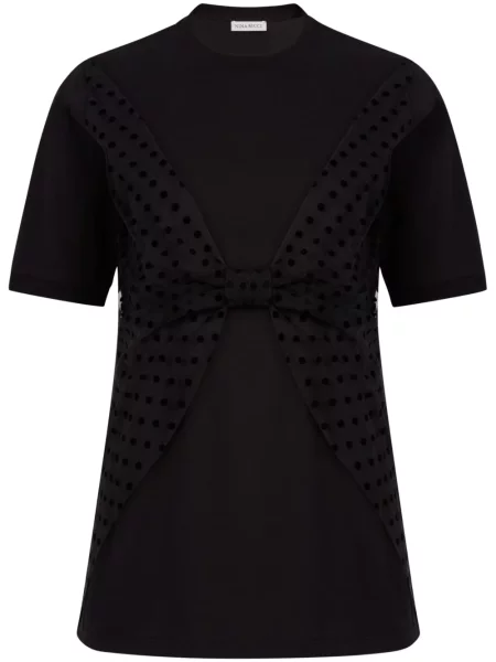 Tricou Nina Ricci cu funde negru